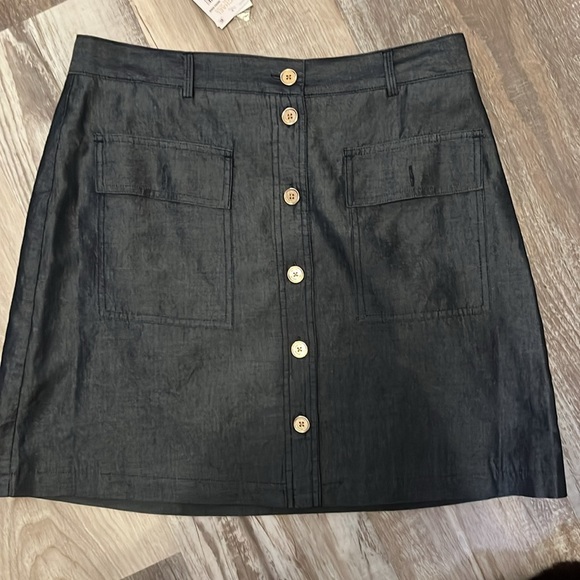 Michael‎ Michael Kors denim skirt with gold buttons - Picture 1 of 3